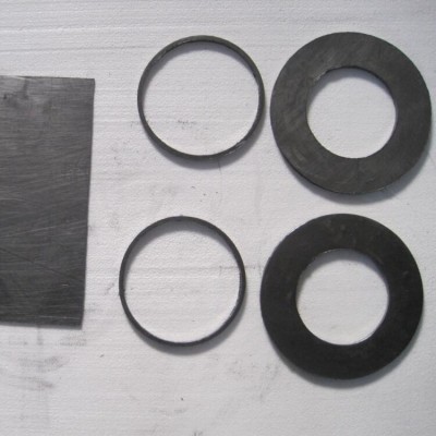 Reinforced flexible graphite packing ring seal gasket